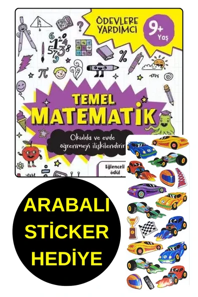 ARABALI  STİCKER HEDİYE - TEMEL MATEMATİK - ÖDEVLERE YARDIMCI - YENİ ALIŞTIRMALAR -  9+ YAŞ ürün görseli