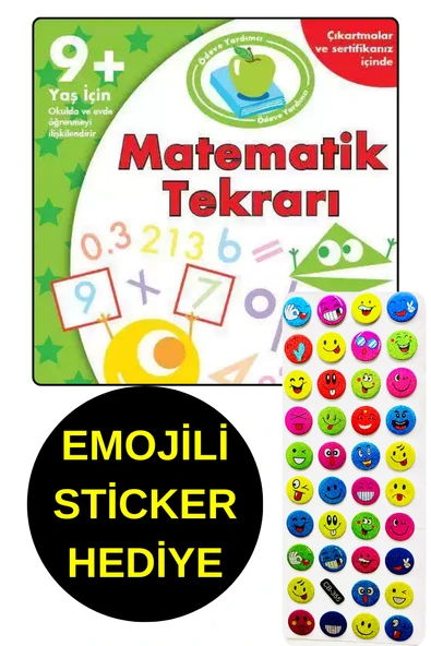 EMOJİLİ  STİCKER HEDİYE  - ÖDEVLERE YARDIMCI - 9 + YAŞ MATEMATİK TEKRARI ürün görseli