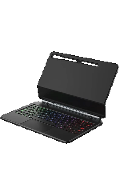 Litae Trend BFS Samsung Galaxy T737 Tab S7 FE 12.4 Kılıf Eternal Ledli Klavyeli Tablet Kılıfı - Siyah - Resim 2