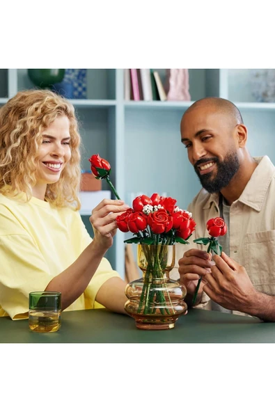 ® Icons Gül Buketi 10328  - 18 Yaş ve Üzeri İçin Yapım Seti (822 Parça) - 8