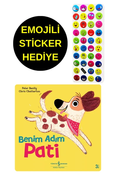 EMOJİLİ  STİCKER HEDİYE  - OKUL ÖNCESİ RESİMLİ KİTAPLAR  - BENİM ADIM PATİ ürün görseli