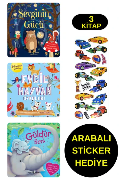 ARABALI STİCKER HEDİYELİ - OKUL ÖNCESİ RESİMLİ KİTAPLAR MASAL - SEVGİNİN GÜCÜ - EVCİL HAYVAN - GÜL . ürün görseli