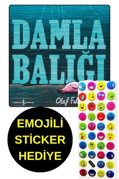 EMOJİLİ  STİCKER HEDİYE - OKUL ÖNCESİ RESİMLİ KİTAPLAR  - DAMLA BALIĞI ürün görseli