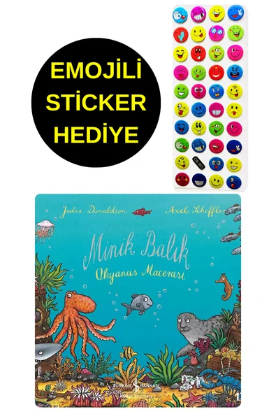 EMOJİLİ  STİCKER HEDİYE  - OKUL ÖNCESİ RESİMLİ KİTAPLAR  - MİNİK BALIK OKYANUS MACERASI ürün görseli
