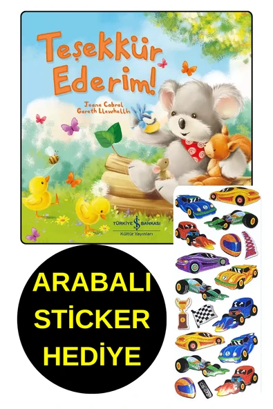 ARABALI  STİCKER HEDİYE  - OKUL ÖNCESİ RESİMLİ KİTAPLAR  - TEŞEKKÜR EDERİM ürün görseli