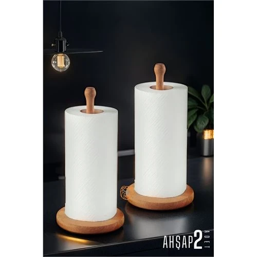 Havlu Kağıt Tutucu Ahşap 2 ADET ürün görseli