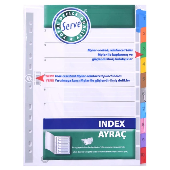 Serve Ayraç Klasik 1-10 Rakam SV-5524K ürün görseli