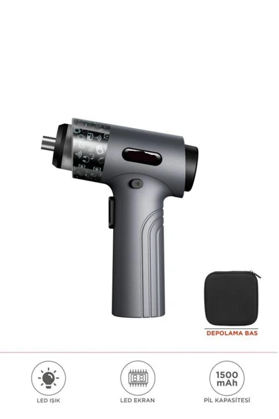 30 Parça Sarjlı Tornavida Seti – Led Işıklı Mıknatıslı Type-c ürün görseli 1