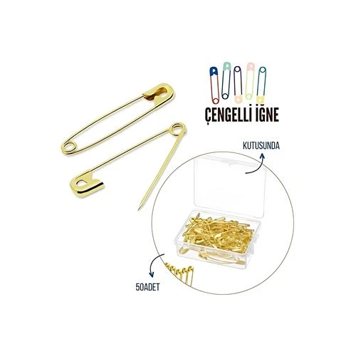 50 Adet Kutulu Çengelli Iğne ürün görseli
