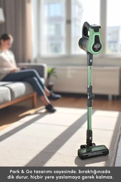 Vantuz Power Up Max Dik Süpürge Sage Green 350 W - 4
