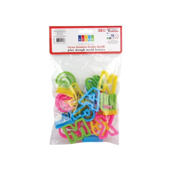 Südor Oyun Hamuru Kalıbı Harfler 26’lı S018 ürün görseli