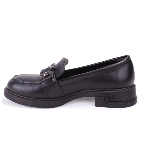 Dagoster DZA07-1270309 Siyah Günlük Loafer  Kadın Ayakkabı - Resim 3