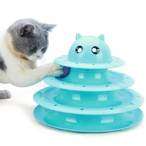 3 Katlı Kedi Oyuncağı Turntable Cat Toy - Resim 2