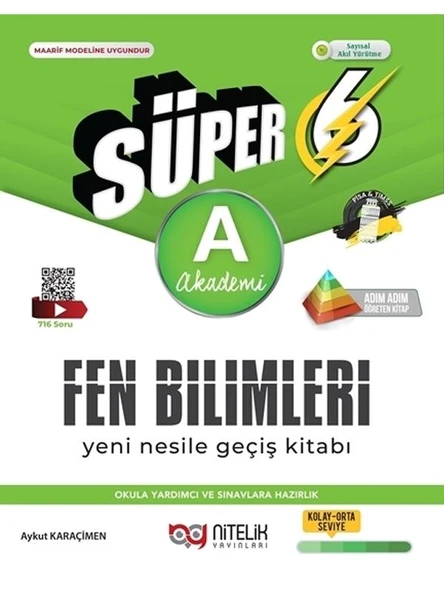 NİTELİK 6.SINIF SÜPER FEN BİLİMLERİ SORU KİTABI YENİ NESİL (A) *YENİ* ürün görseli 1