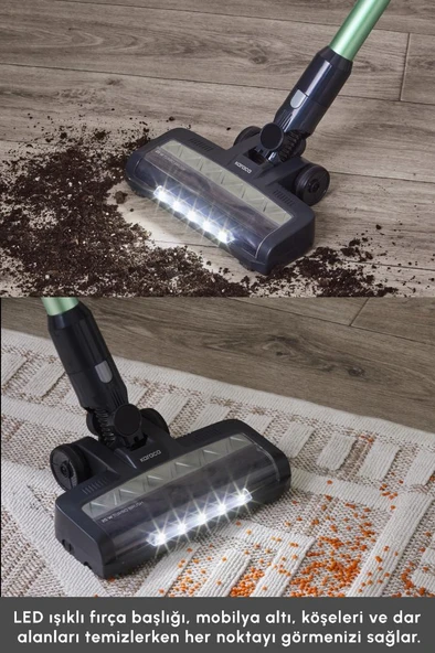 Vantuz Power Up Max Dik Süpürge Sage Green 350 W - 6