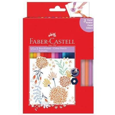 Faber-Castell Boya Kalemi 15+3 Pastel Renk ürün görseli
