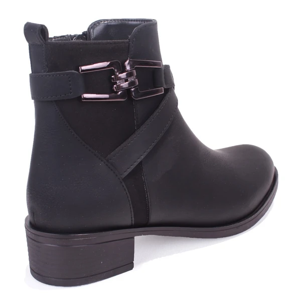 Dagoster DZA07-6822163 Siyah Günlük Düz Topuk Kadın Bot - Resim 4