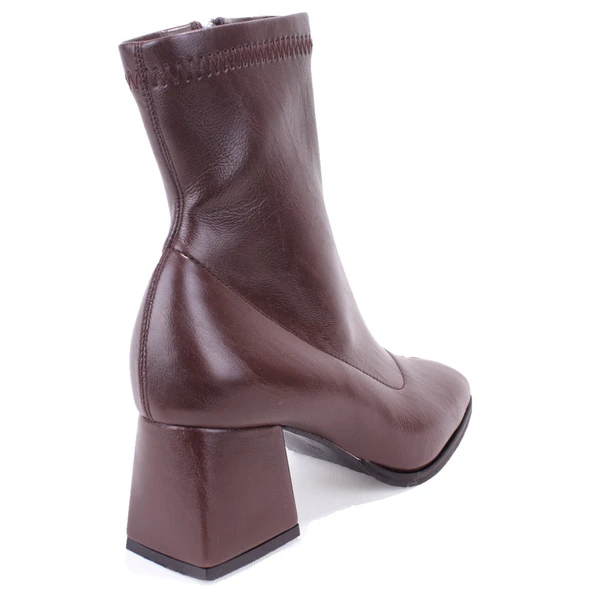 Dagoster DZA07-1277101 Kahve Klasik Topuklu Kadın Bot - Resim 4