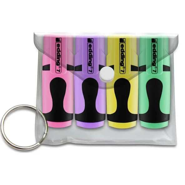 Edding Mini 4'Lü Fosforlu Kalem Pastel 499 ürün görseli