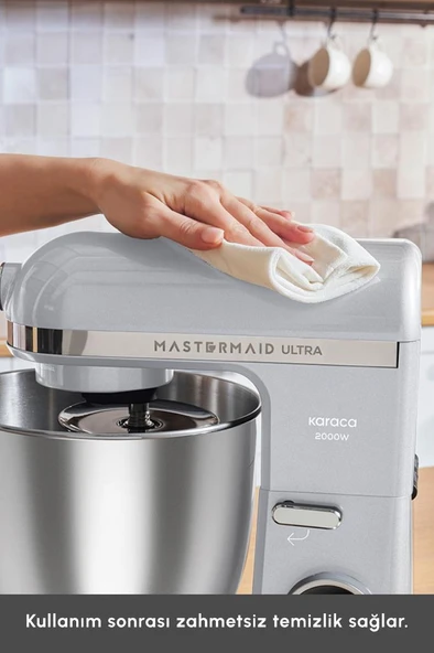 Mastermaid Chef Ultra D2000W Dijital Ekranlı Hamur Yoğurma Makinesi Silver 7L - 9