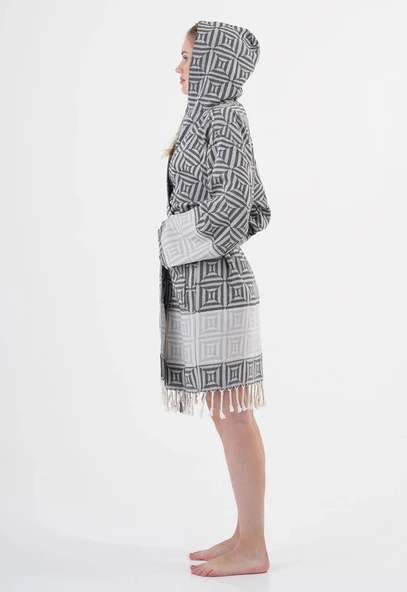 Square Black Bathrobe - 3