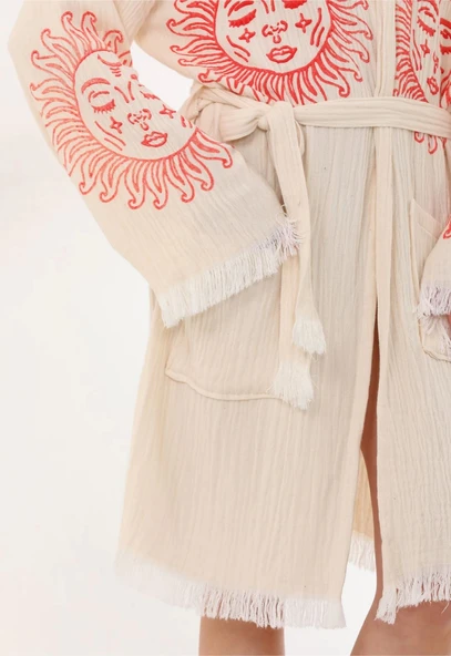 Cholula Wooden Stamp Bathrobe - 6