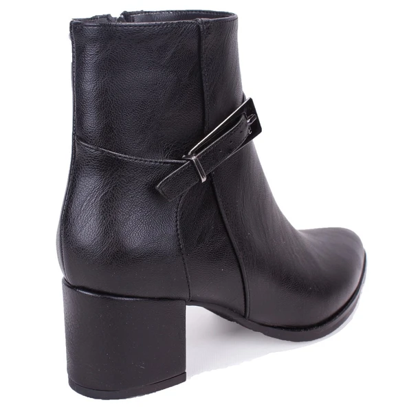 Dagoster DZA07-928905 Siyah Klasik Topuklu Kadın Bot - Resim 4