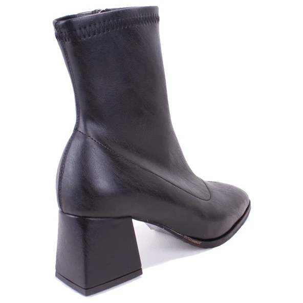 Dagoster DZA07-1277101 Siyah Klasik Topuklu Kadın Bot - Resim 4