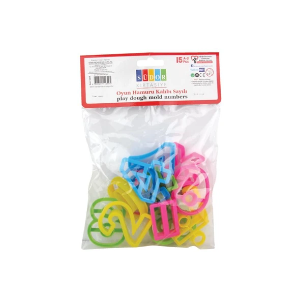 Südor Oyun Hamuru Kalıbı Sayılar 15’li S019 ürün görseli