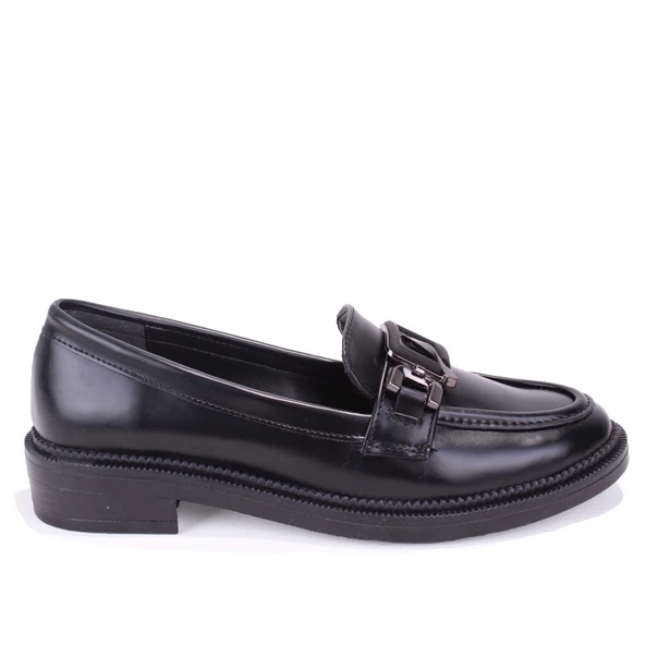 Dagoster DZA07-863701 Siyah Günlük Loafer  Kadın Ayakkabı - Resim 2