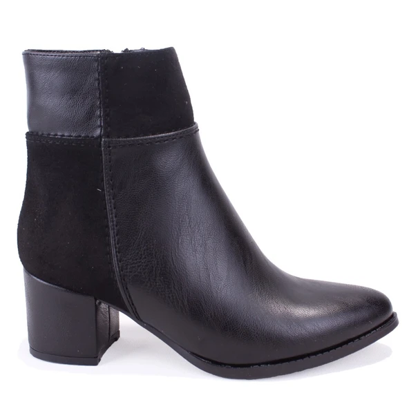 Dagoster DZA07-928910 Siyah Klasik Topuklu Kadın Bot - Resim 2