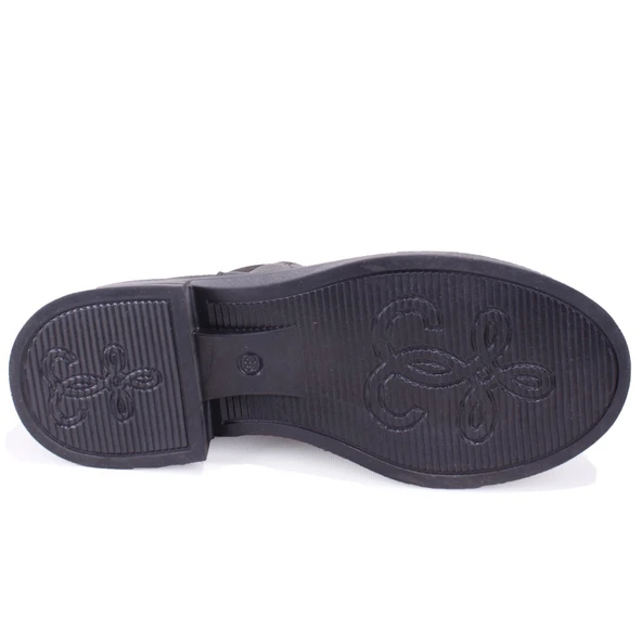 Dagoster DZA07-1275071 Siyah Günlük Düz Topuk Kadın Bot - Resim 4