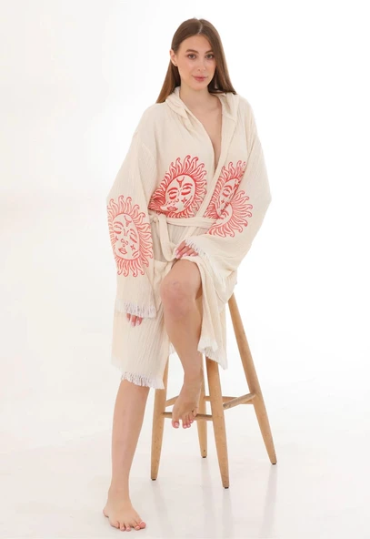 Cholula Wooden Stamp Bathrobe - 3