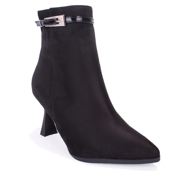 Dagoster DZA07-11332005 Siyah Süet Klasik Topuklu Kadın Bot ürün görseli