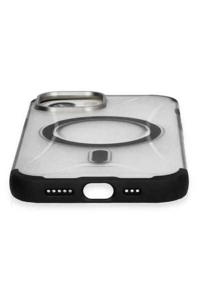 iPhone 15 Hilton Magsafe Kapak - Siyah - Resim 3