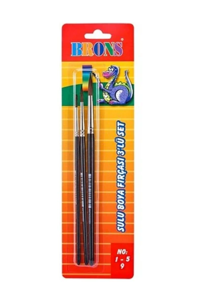 Brons Üçlü Sulu Boya Fırçası Seti Br-671 ürün görseli