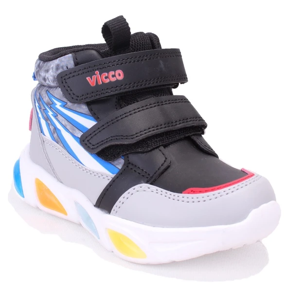 Vicco David 946P25K420 Siyah Ortopedik Günlük Işıklı Erkek Çocuk Spor Bot ürün görseli