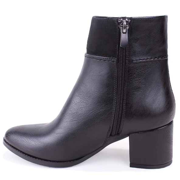 Dagoster DZA07-928910 Siyah Klasik Topuklu Kadın Bot - Resim 3