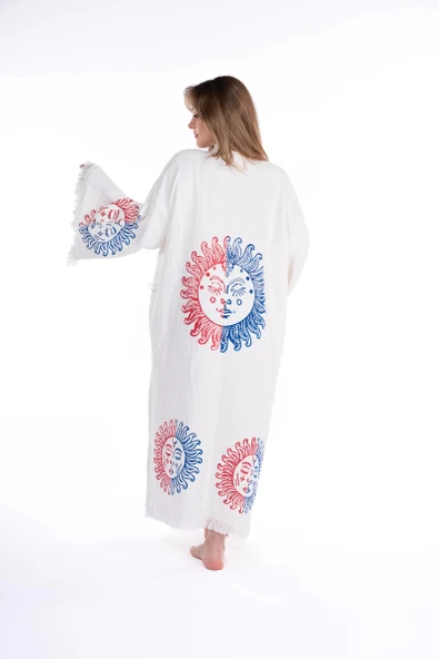 Arinna Wooden Printed Bathrobe - 2