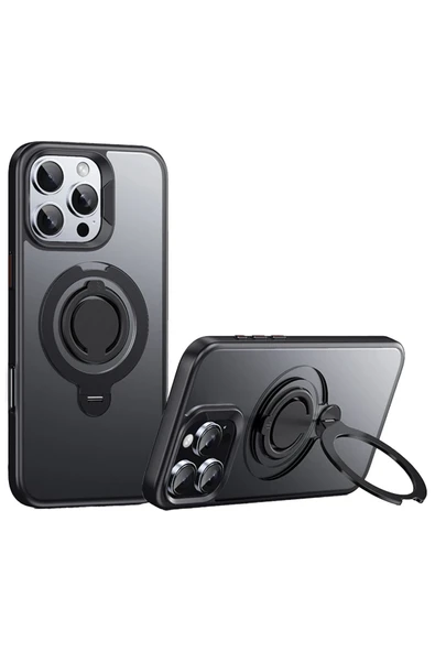iPhone 16 Pro Max Avatar 360 Dönen Magsafe Kapak - Siyah ürün görseli 1
