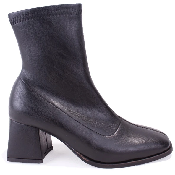 Dagoster DZA07-1277101 Siyah Klasik Topuklu Kadın Bot - Resim 2