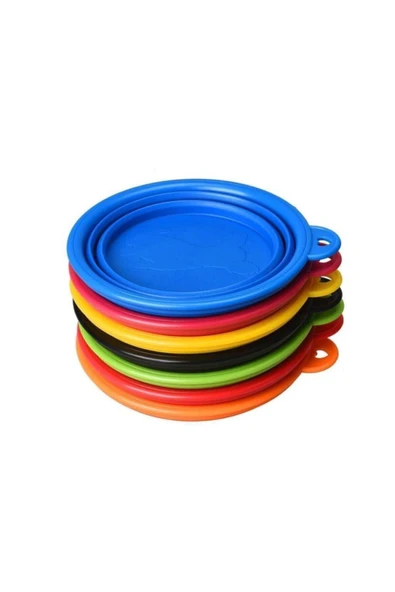 Mucit Home Katlanabilir Seyahat Silikon Köpek Mama Ve Su Kabı - Resim 2