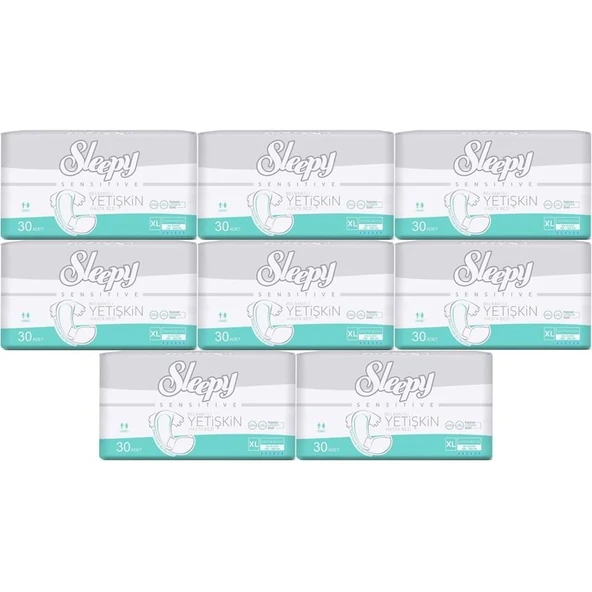 Sleepy Yetişkin Hasta Bezi Bel Bantlı XL - Extra Large - Ekstra Large 240 Adet (8PK*30) ürün görseli