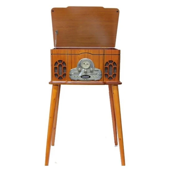 Pikap Ahşap Standlı Plakçalar Radyo Bluetooth Usb CW005 - Resim 2