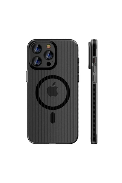 iPhone 14 Pro Max Line Magsafe Kapak - Siyah ürün görseli 1