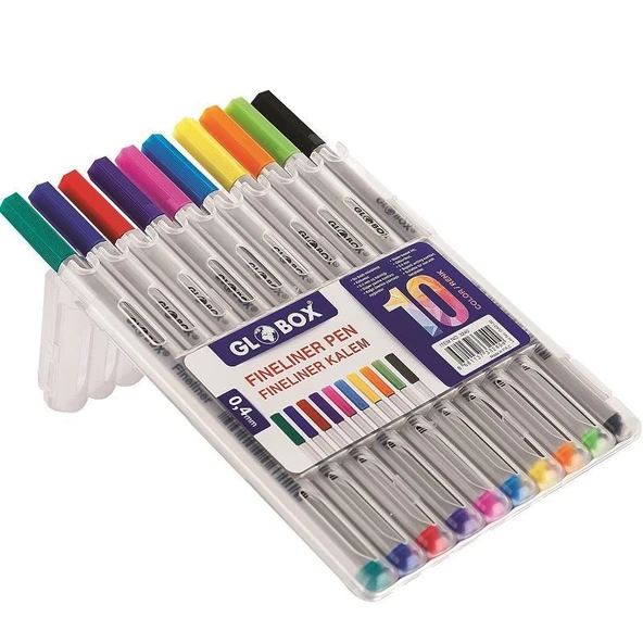 GLOBOX FİNELİNER KALEM SETİ 10 RENK 3240 ürün görseli