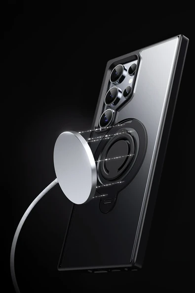 Samsung Galaxy S24 Avatar 360 Dönen Magsafe Kapak - Lacivert - Resim 3