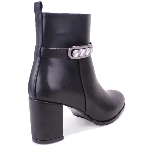 Dagoster DZA07-7251759 Siyah Klasik Topuklu Kadın Bot - Resim 4