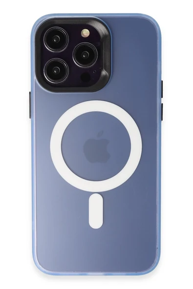 iPhone 15 Pro Max Kılıf Mateks Magsafe Kapak - Sierra Blue - Resim 7