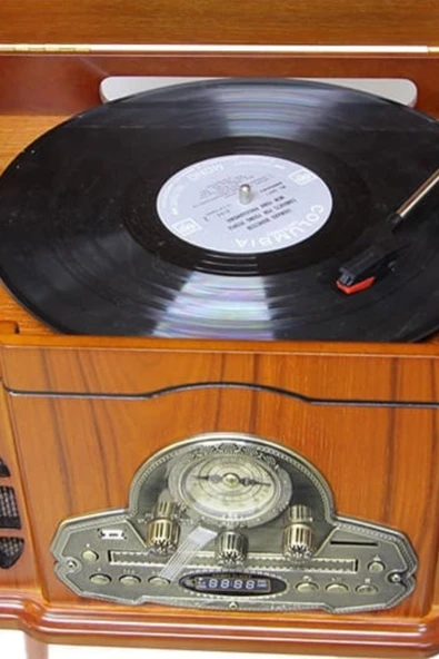 Pikap Ahşap Standlı Plakçalar Radyo Bluetooth Usb CW005 - Resim 8